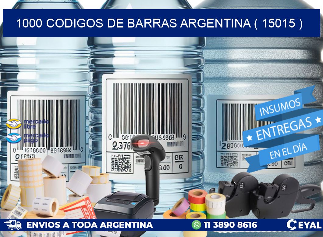 1000 codigos de barras argentina ( 15015 )