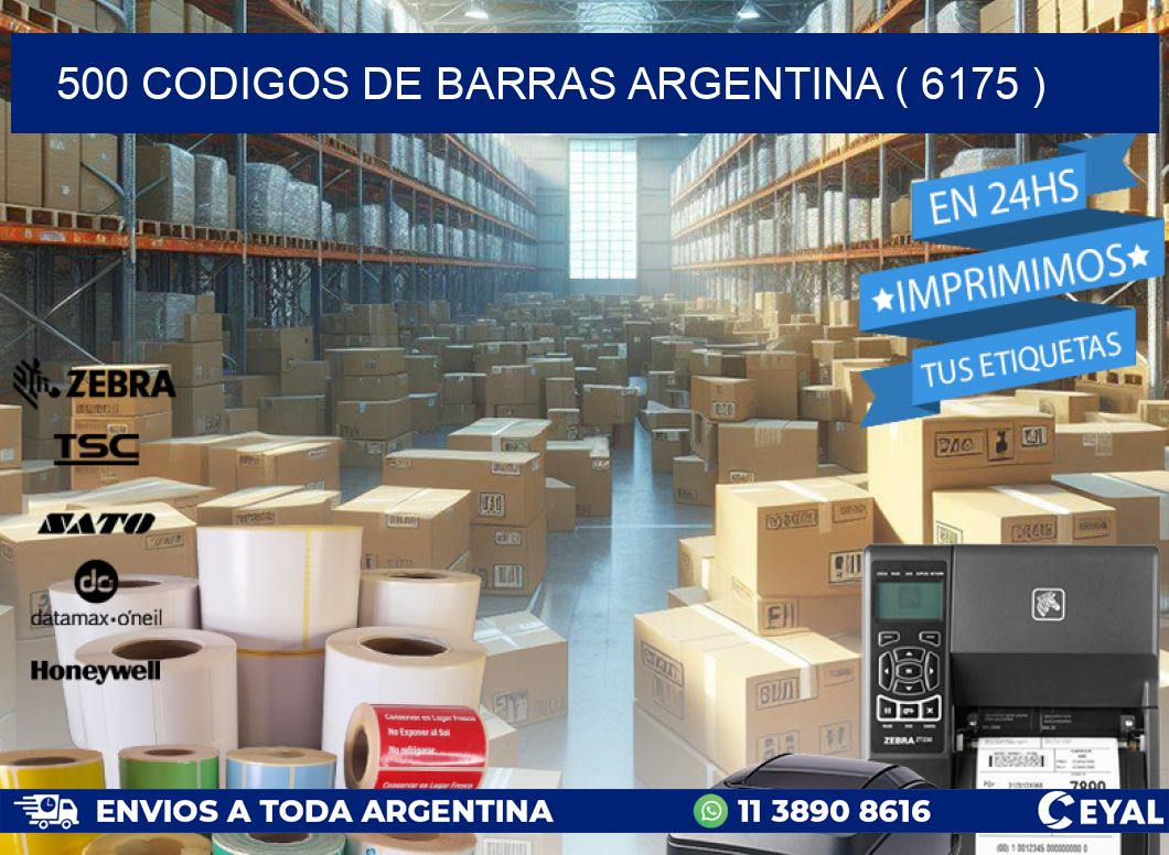 500 codigos de barras argentina ( 6175 )