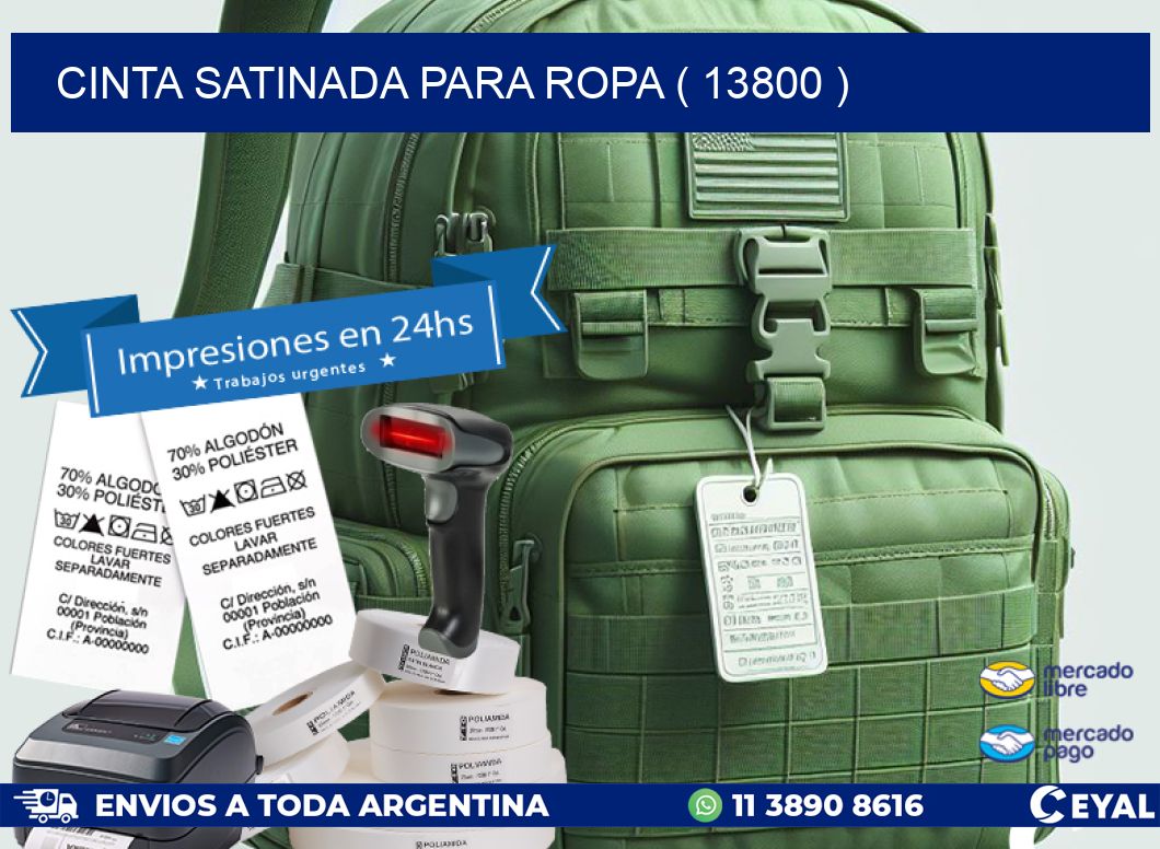 CINTA SATINADA PARA ROPA ( 13800 )