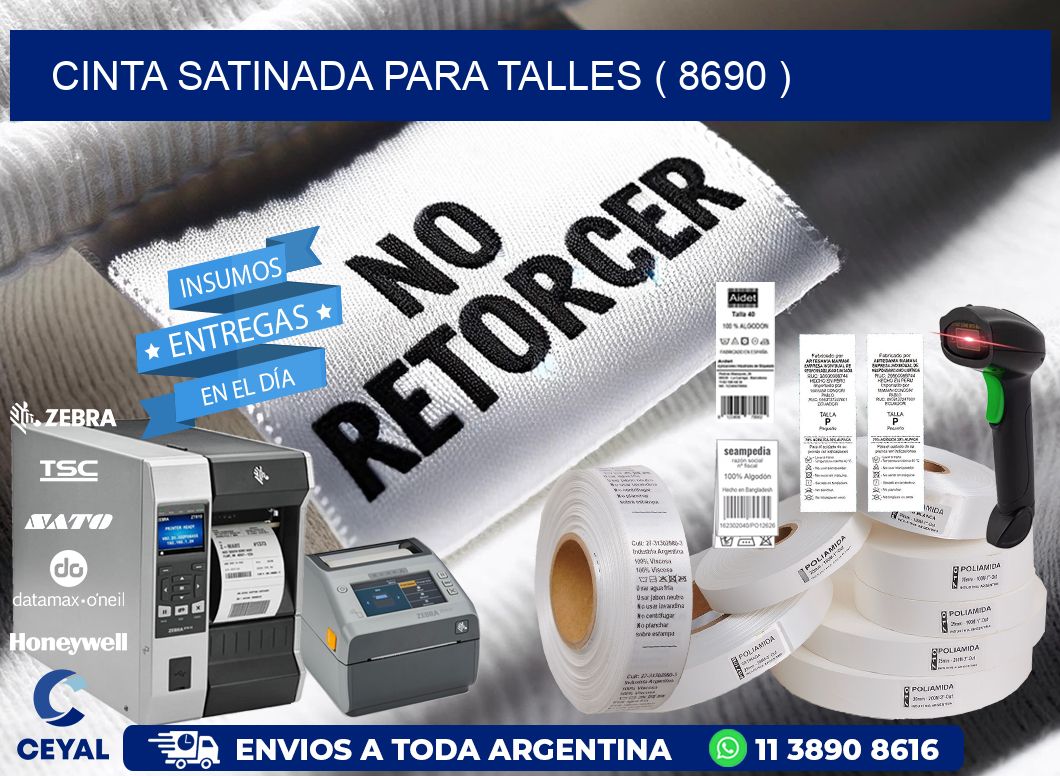 CINTA SATINADA PARA TALLES ( 8690 )