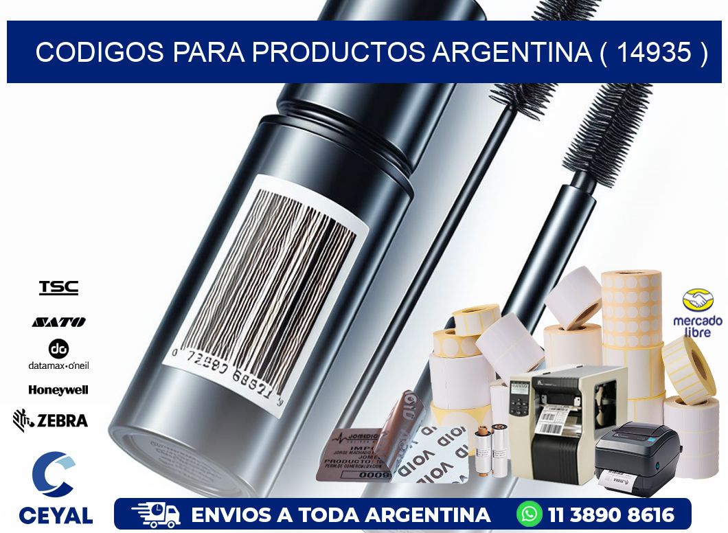 CODIGOS PARA PRODUCTOS ARGENTINA ( 14935 )