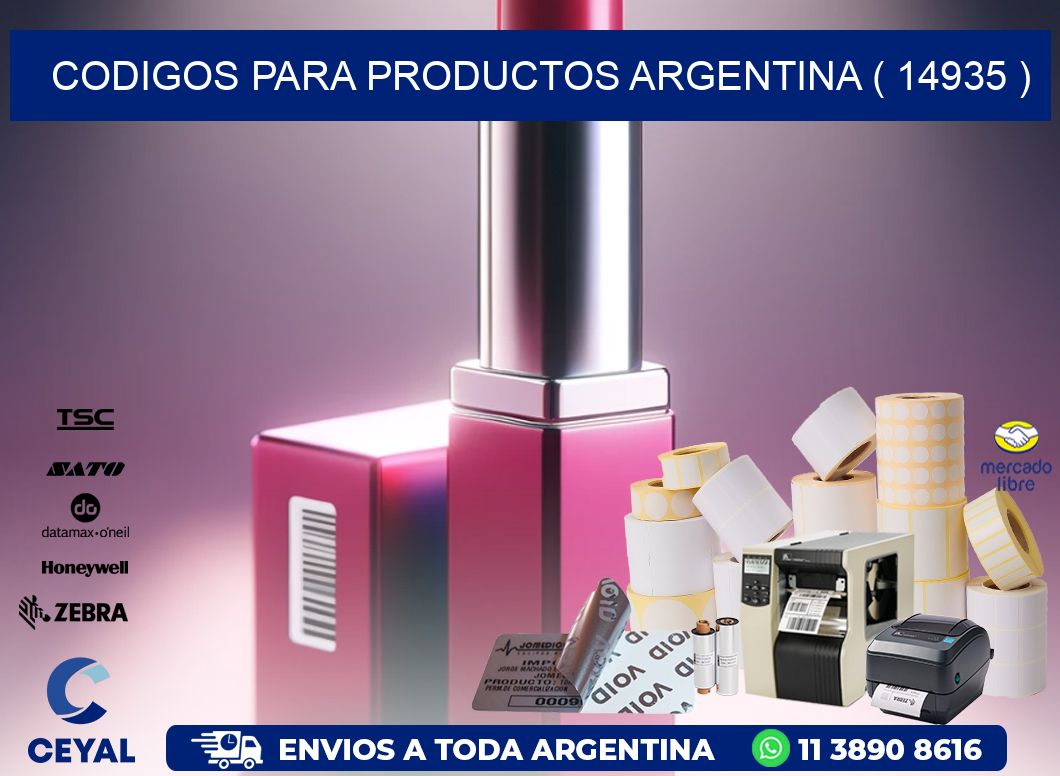 CODIGOS PARA PRODUCTOS ARGENTINA ( 14935 )