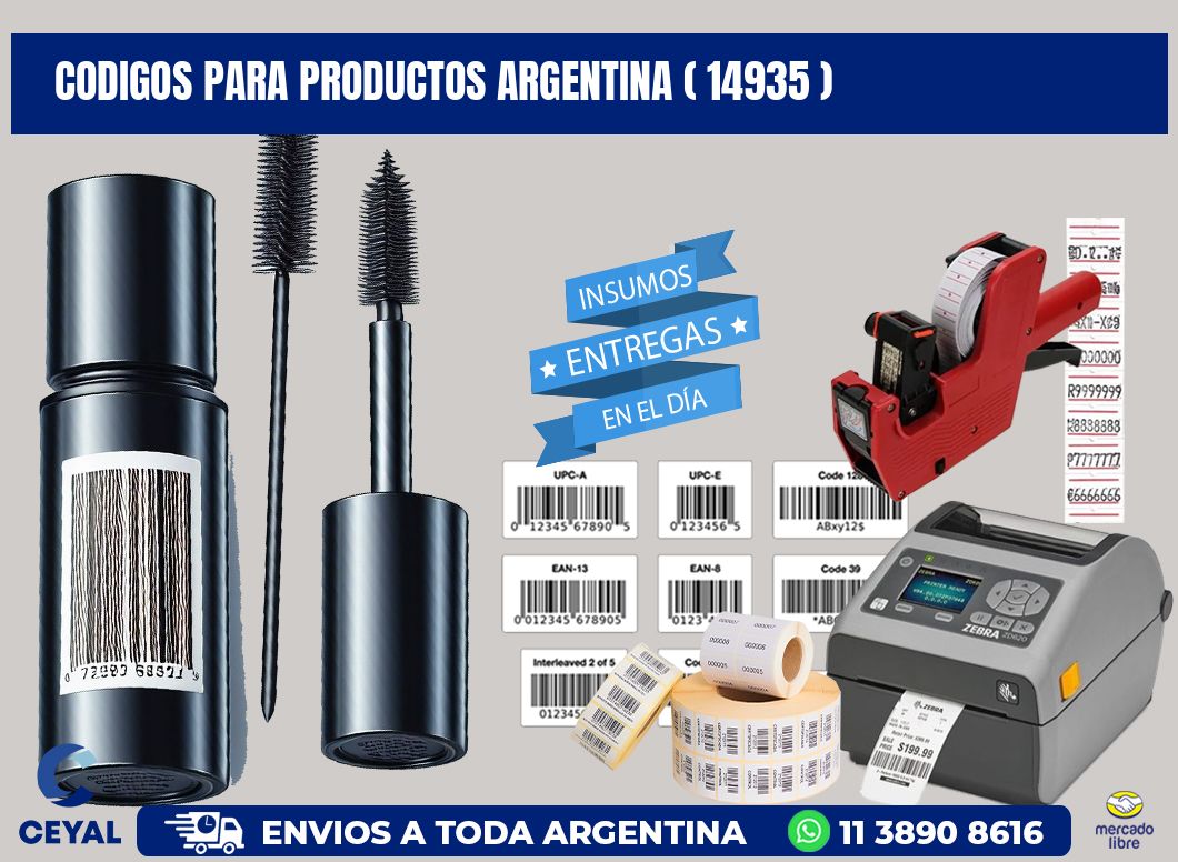 CODIGOS PARA PRODUCTOS ARGENTINA ( 14935 )