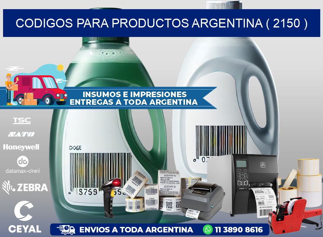 CODIGOS PARA PRODUCTOS ARGENTINA ( 2150 )