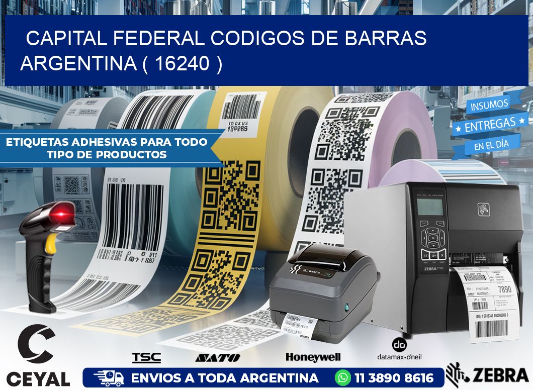 Capital federal codigos de barras argentina ( 16240 )