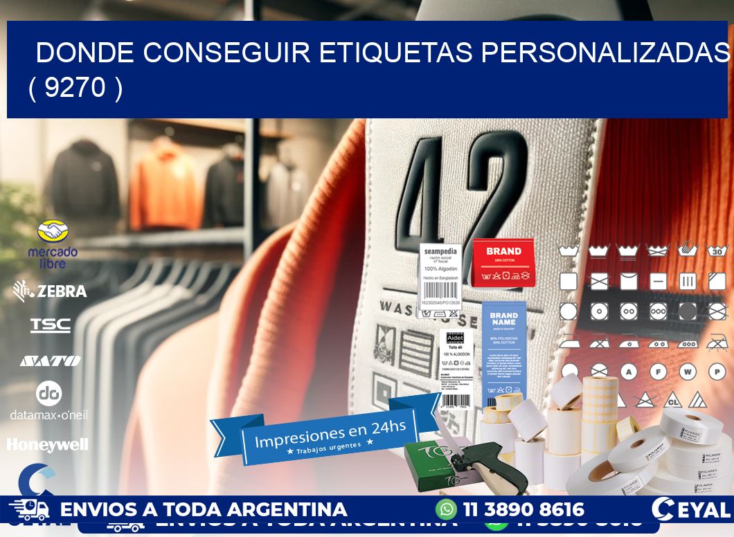 DONDE CONSEGUIR ETIQUETAS PERSONALIZADAS ( 9270 )
