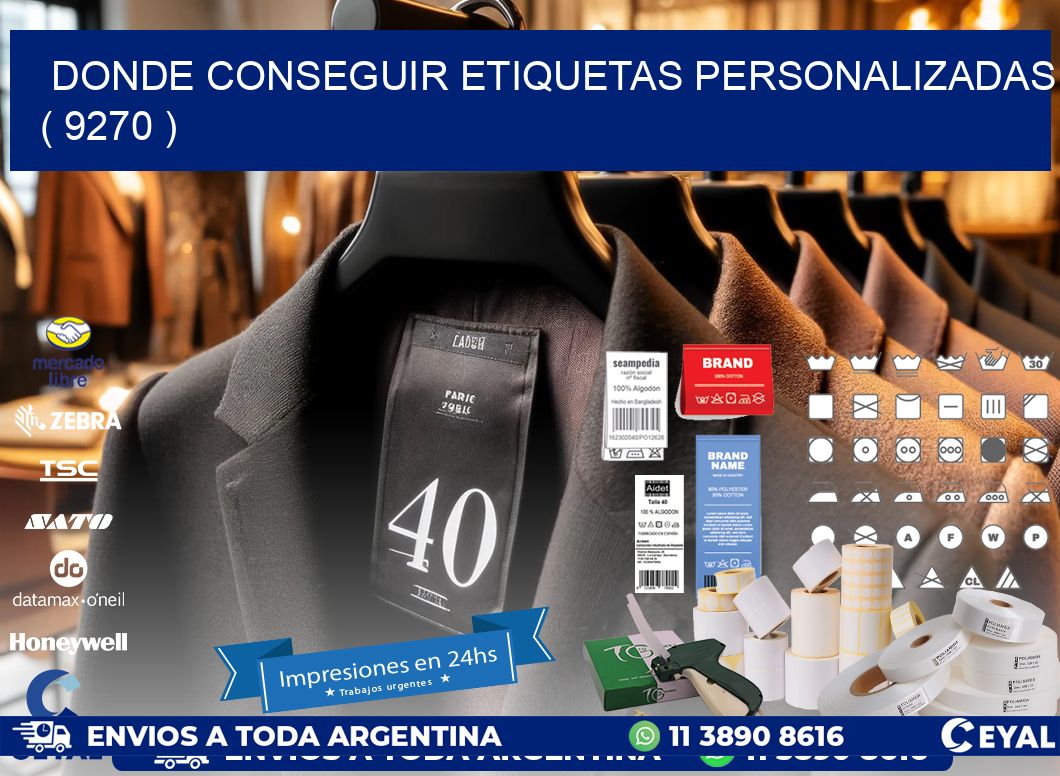 DONDE CONSEGUIR ETIQUETAS PERSONALIZADAS ( 9270 )