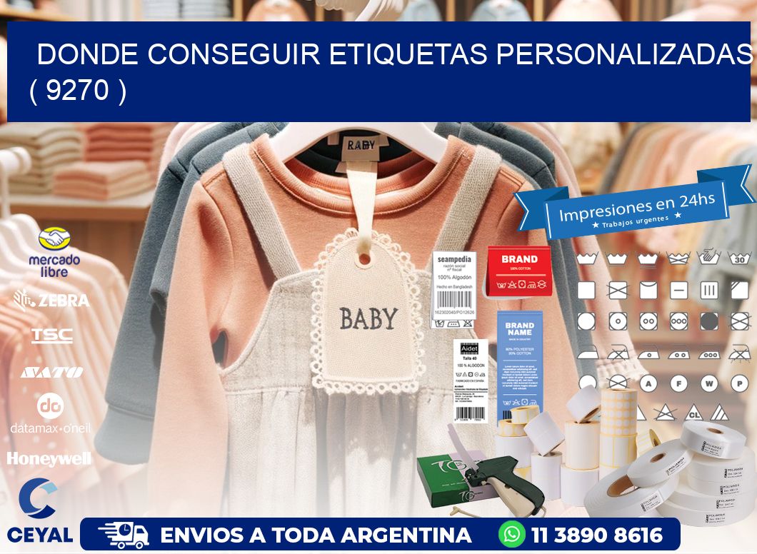 DONDE CONSEGUIR ETIQUETAS PERSONALIZADAS ( 9270 )