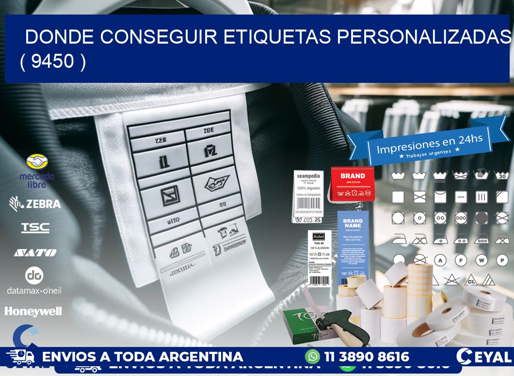 DONDE CONSEGUIR ETIQUETAS PERSONALIZADAS ( 9450 )