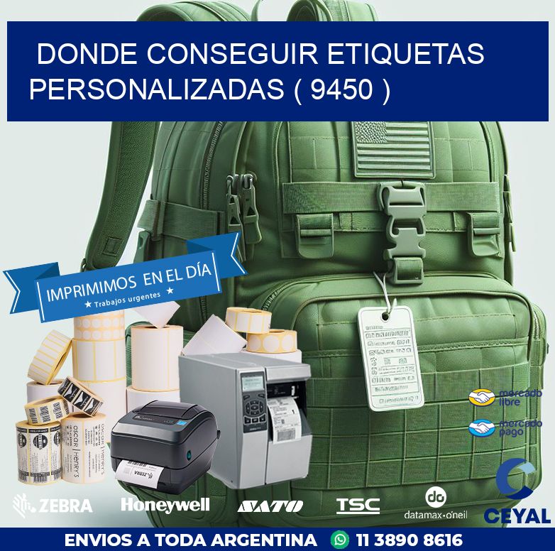 DONDE CONSEGUIR ETIQUETAS PERSONALIZADAS ( 9450 )