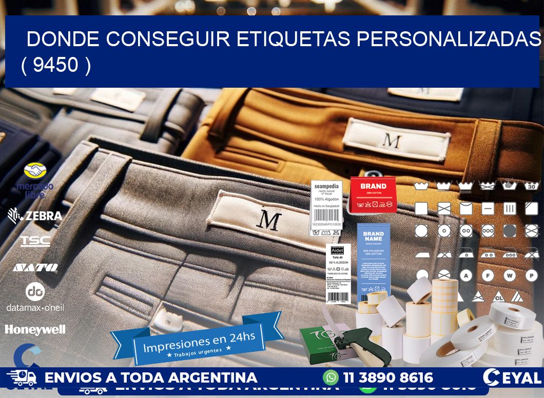 DONDE CONSEGUIR ETIQUETAS PERSONALIZADAS ( 9450 )