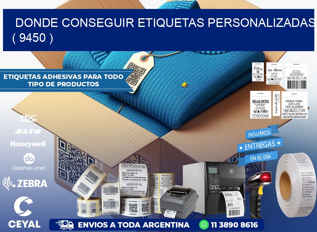 DONDE CONSEGUIR ETIQUETAS PERSONALIZADAS ( 9450 )