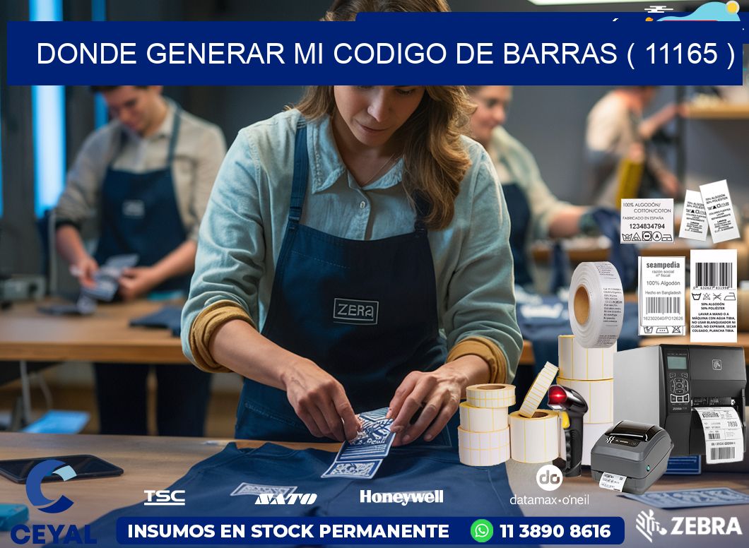DONDE GENERAR MI CODIGO DE BARRAS ( 11165 )