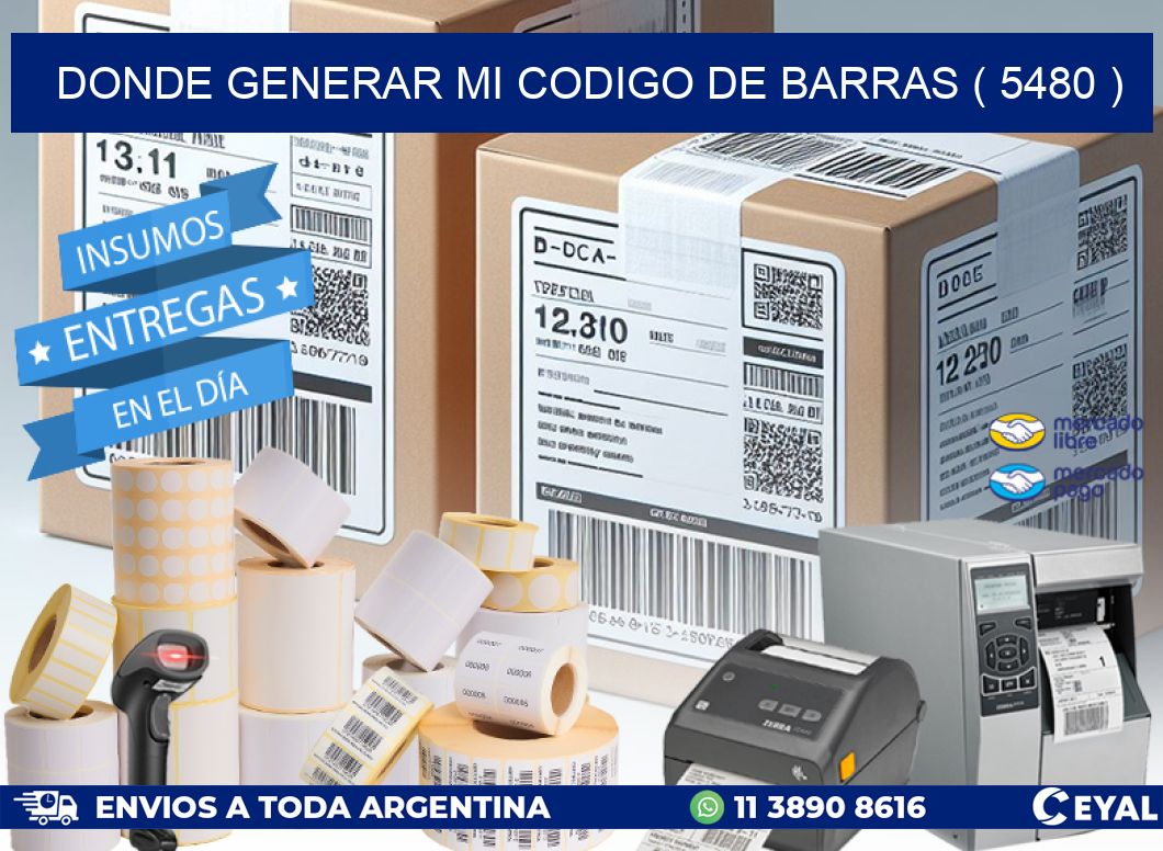 DONDE GENERAR MI CODIGO DE BARRAS ( 5480 )