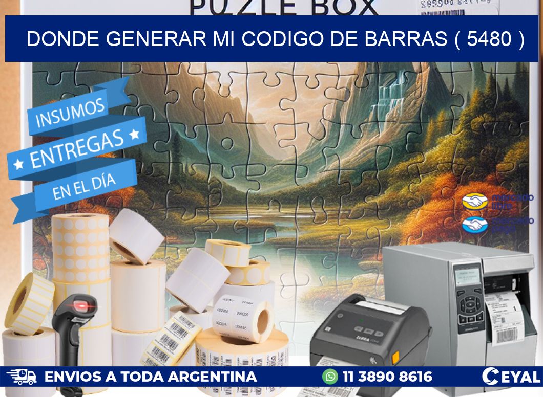 DONDE GENERAR MI CODIGO DE BARRAS ( 5480 )