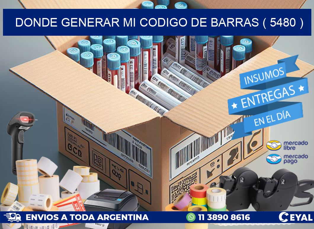 DONDE GENERAR MI CODIGO DE BARRAS ( 5480 )