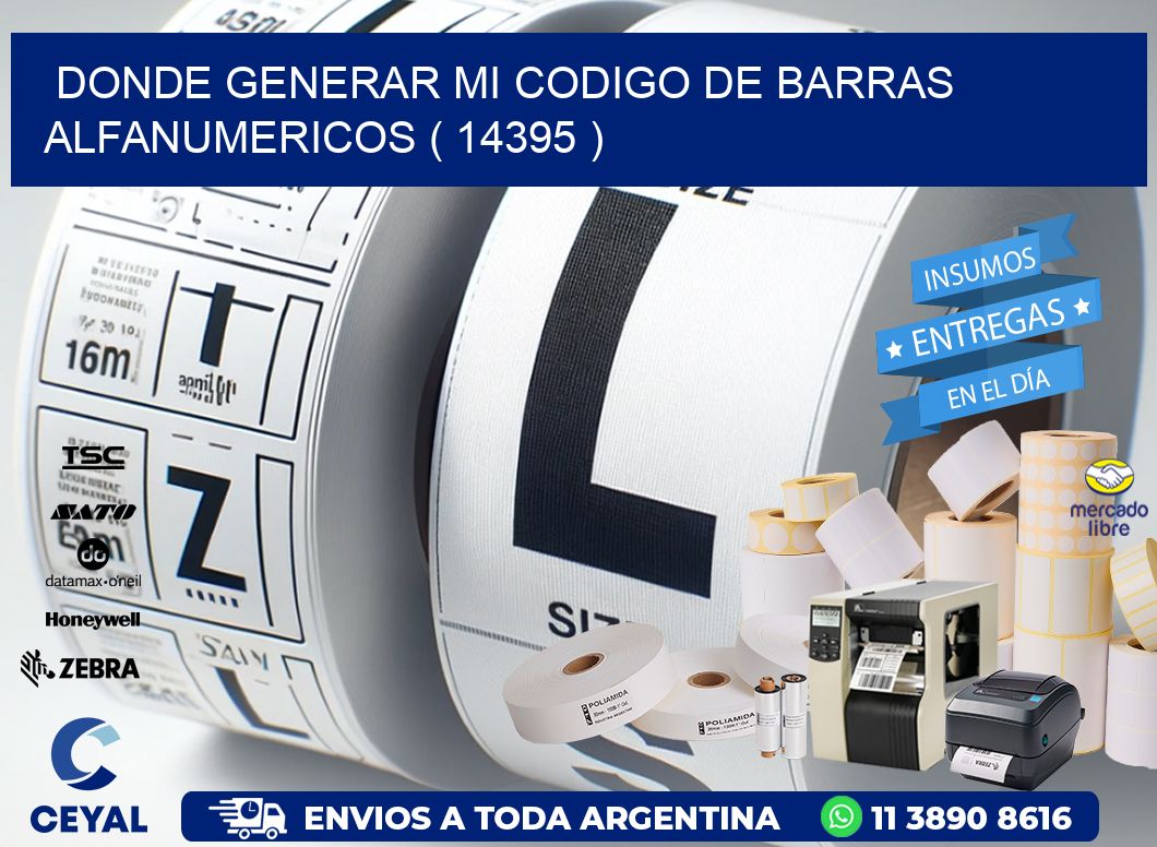 DONDE GENERAR MI CODIGO DE BARRAS ALFANUMERICOS ( 14395 )