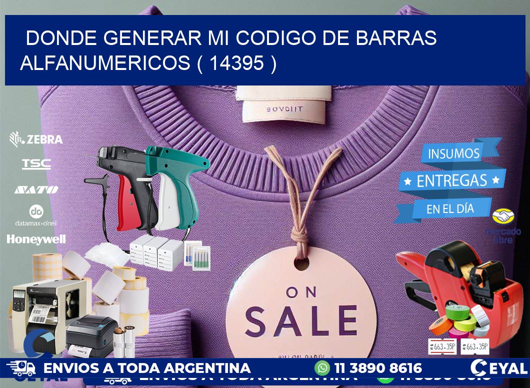 DONDE GENERAR MI CODIGO DE BARRAS ALFANUMERICOS ( 14395 )