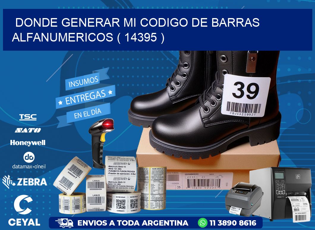 DONDE GENERAR MI CODIGO DE BARRAS ALFANUMERICOS ( 14395 )