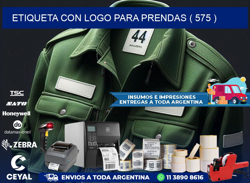 ETIQUETA CON LOGO PARA PRENDAS ( 575 )