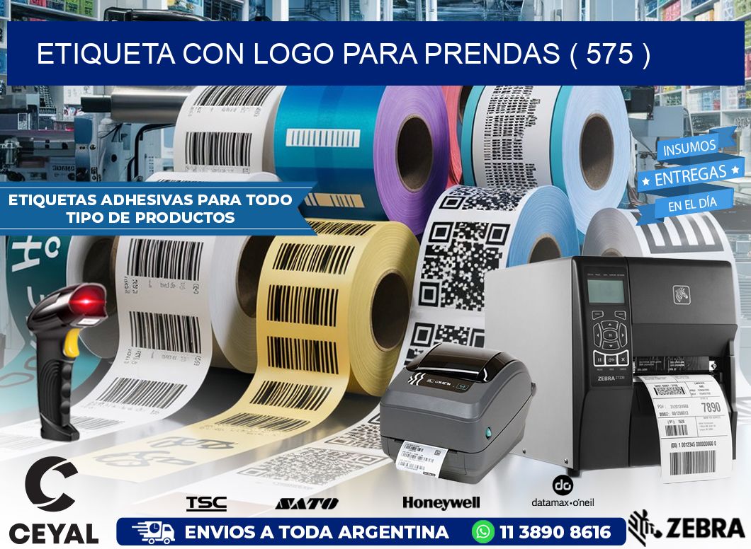 ETIQUETA CON LOGO PARA PRENDAS ( 575 )