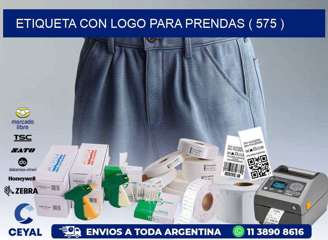 ETIQUETA CON LOGO PARA PRENDAS ( 575 )