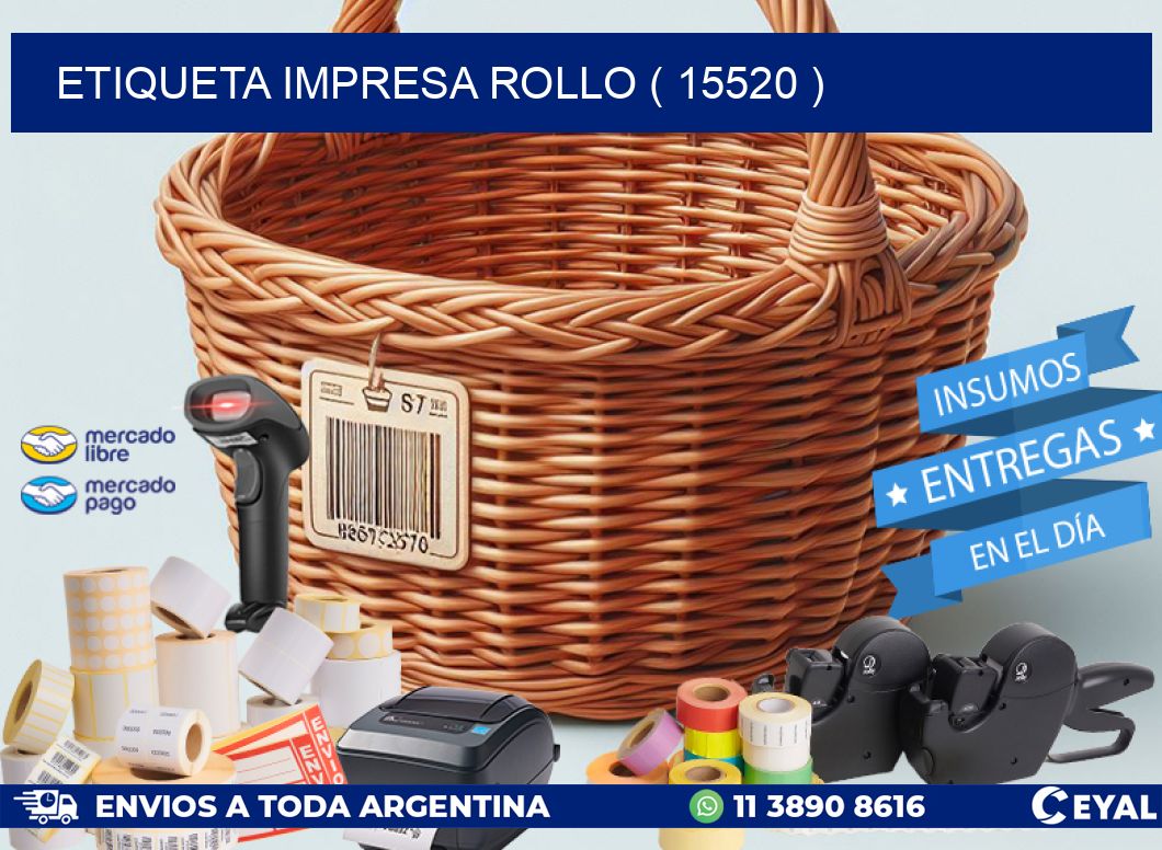 ETIQUETA IMPRESA ROLLO ( 15520 )