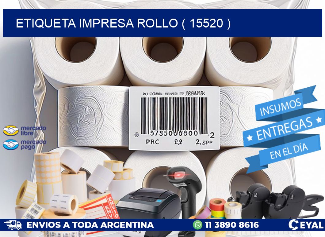 ETIQUETA IMPRESA ROLLO ( 15520 )