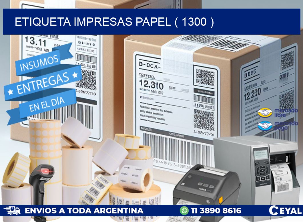 ETIQUETA IMPRESAS PAPEL ( 1300 )