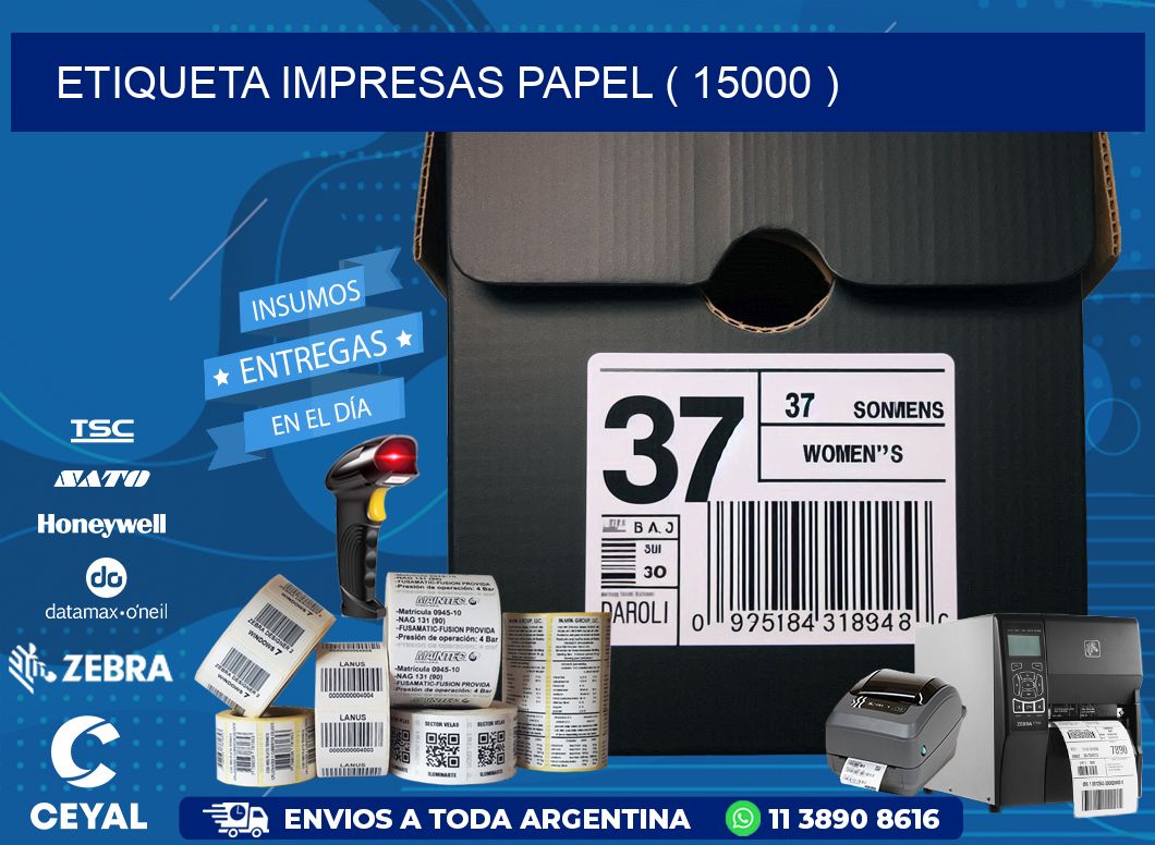 ETIQUETA IMPRESAS PAPEL ( 15000 )