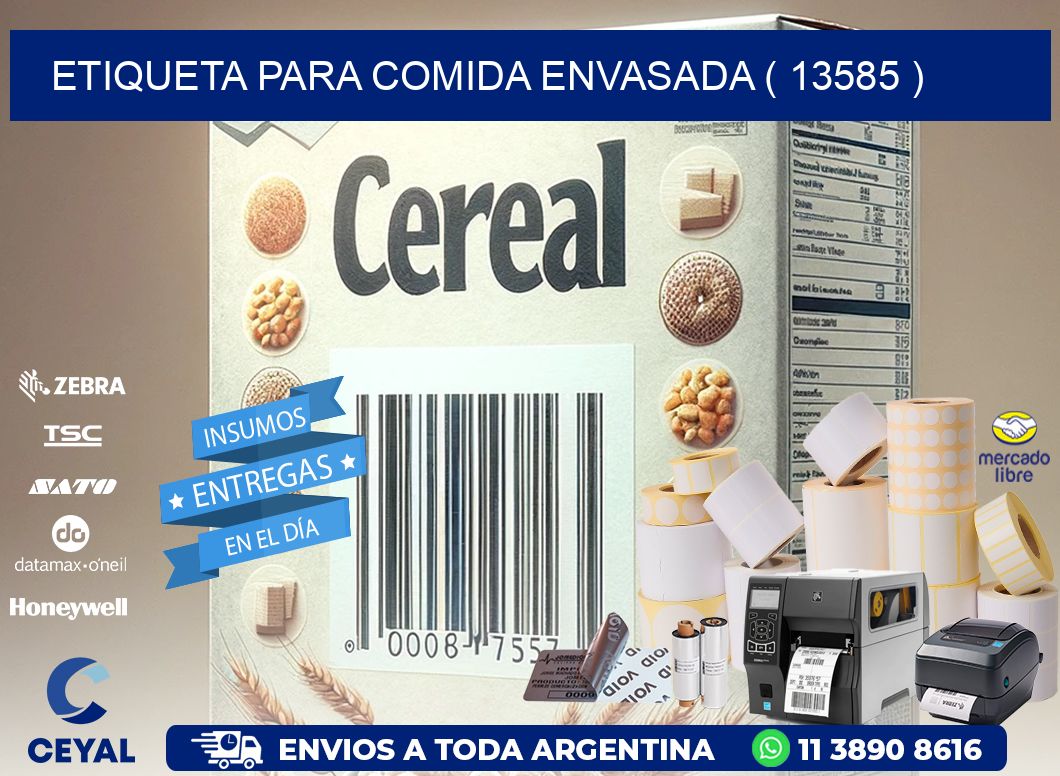 ETIQUETA PARA COMIDA ENVASADA ( 13585 )