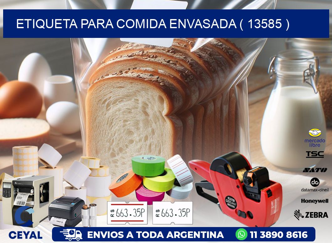 ETIQUETA PARA COMIDA ENVASADA ( 13585 )
