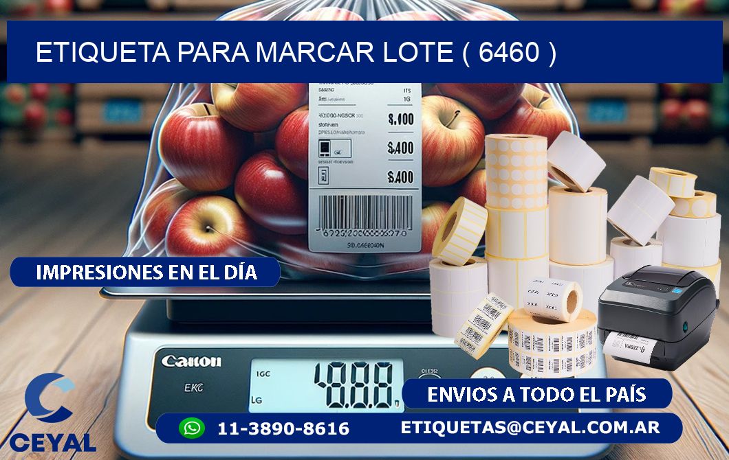 ETIQUETA PARA MARCAR LOTE ( 6460 )