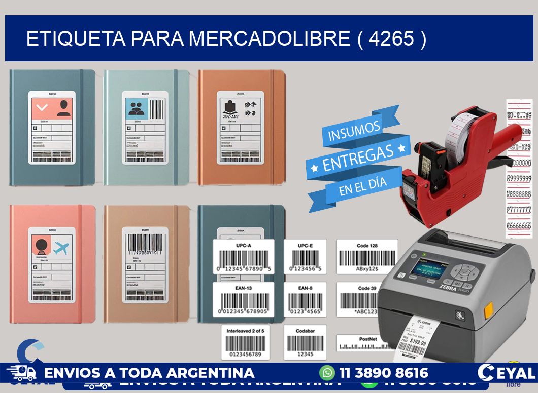 ETIQUETA PARA MERCADOLIBRE ( 4265 )
