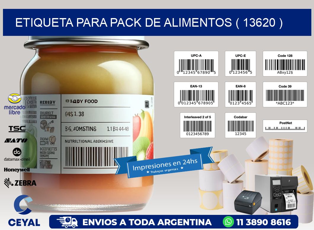 ETIQUETA PARA PACK DE ALIMENTOS ( 13620 )