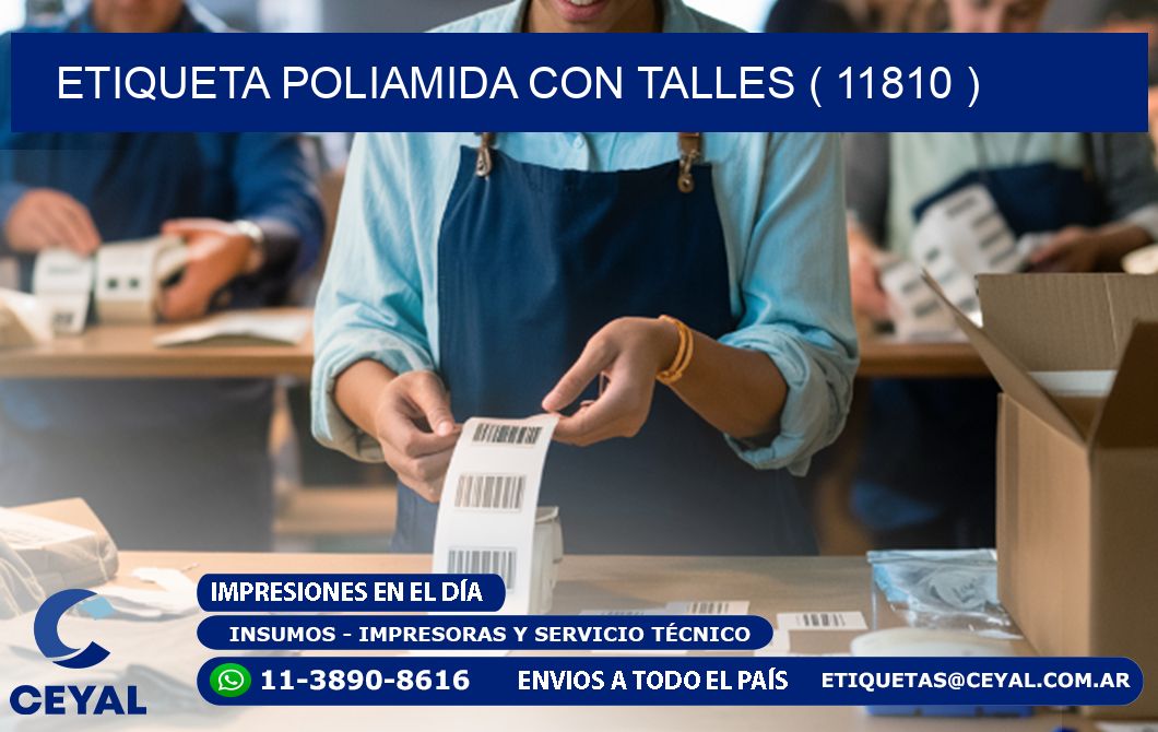 ETIQUETA POLIAMIDA CON TALLES ( 11810 )