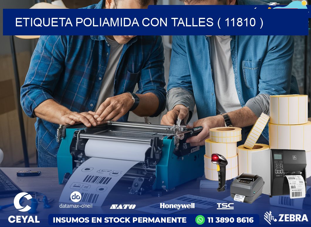 ETIQUETA POLIAMIDA CON TALLES ( 11810 )