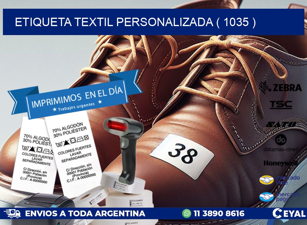 ETIQUETA TEXTIL PERSONALIZADA ( 1035 )