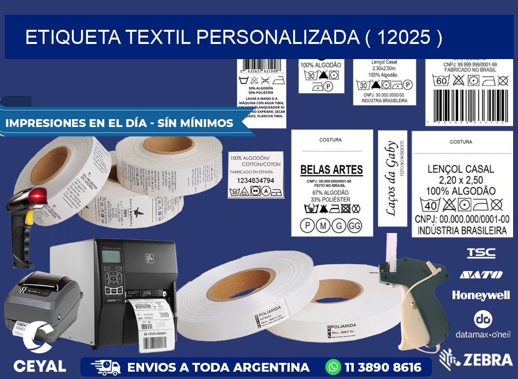 ETIQUETA TEXTIL PERSONALIZADA ( 12025 )