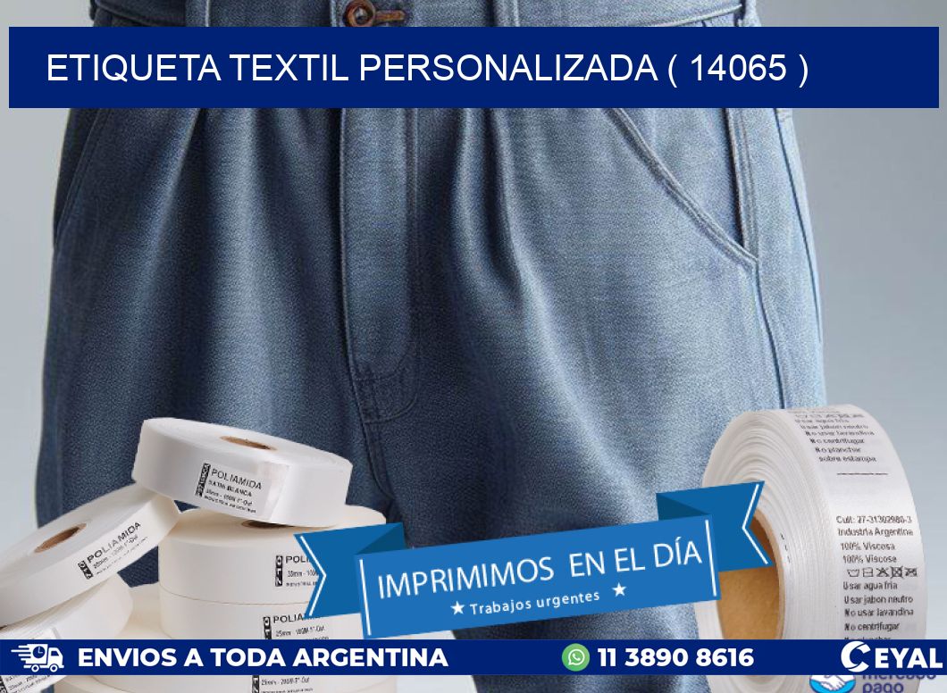 ETIQUETA TEXTIL PERSONALIZADA ( 14065 )