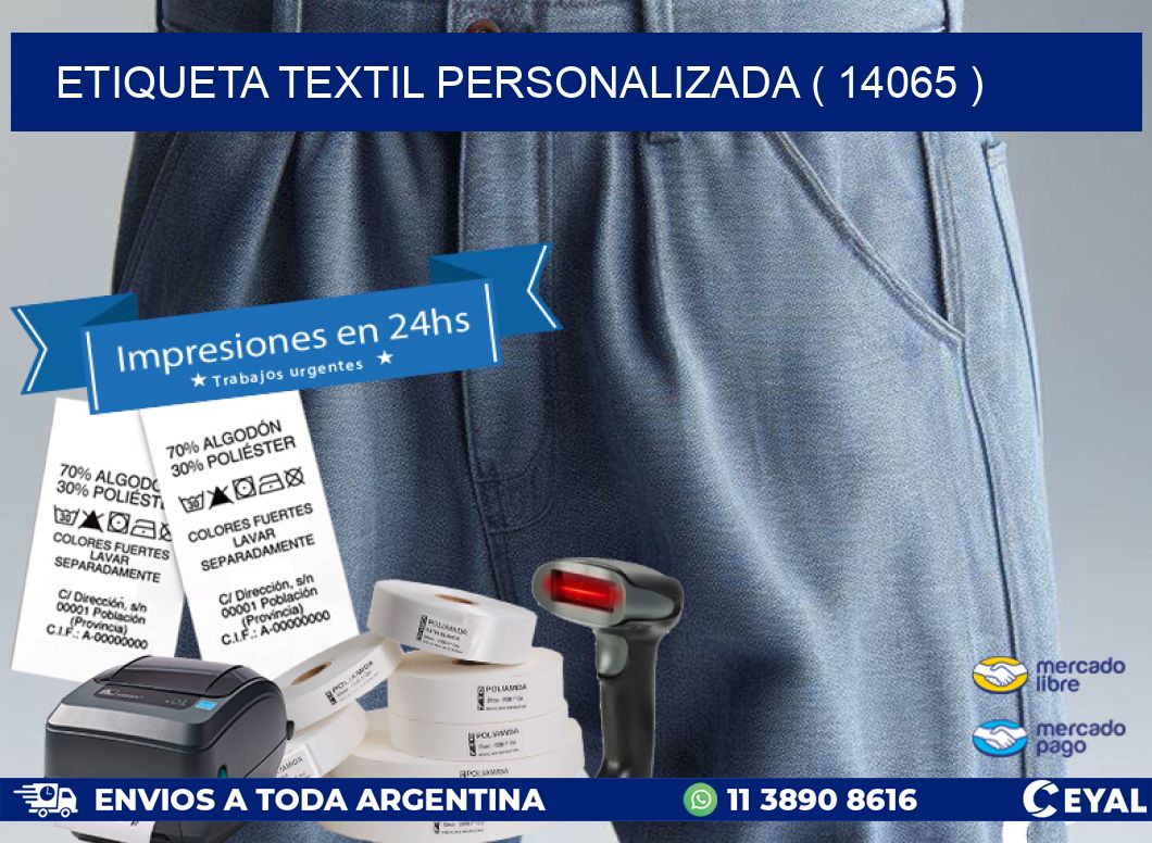 ETIQUETA TEXTIL PERSONALIZADA ( 14065 )