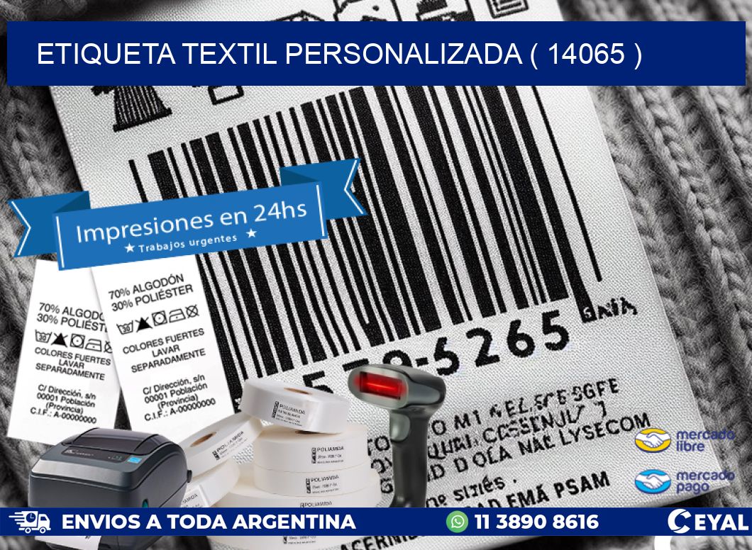 ETIQUETA TEXTIL PERSONALIZADA ( 14065 )