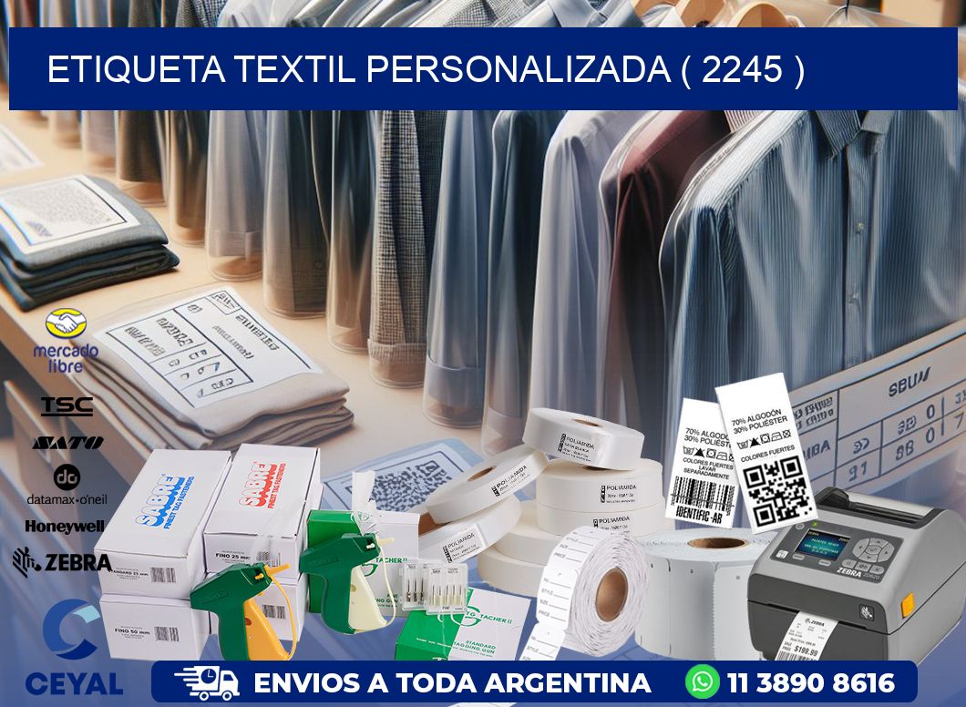 ETIQUETA TEXTIL PERSONALIZADA ( 2245 )