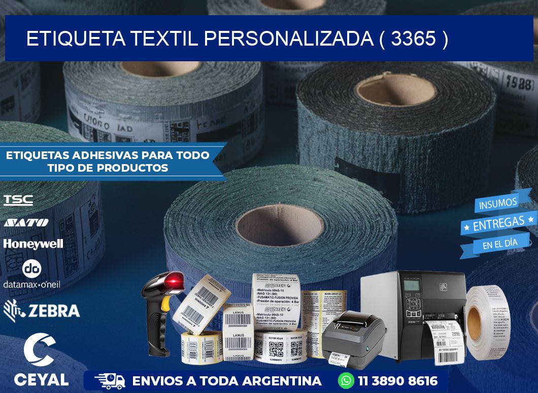 ETIQUETA TEXTIL PERSONALIZADA ( 3365 )