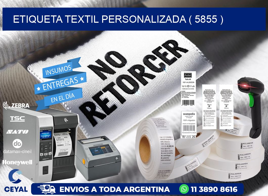 ETIQUETA TEXTIL PERSONALIZADA ( 5855 )