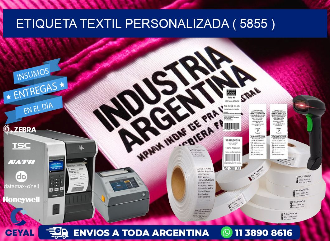 ETIQUETA TEXTIL PERSONALIZADA ( 5855 )