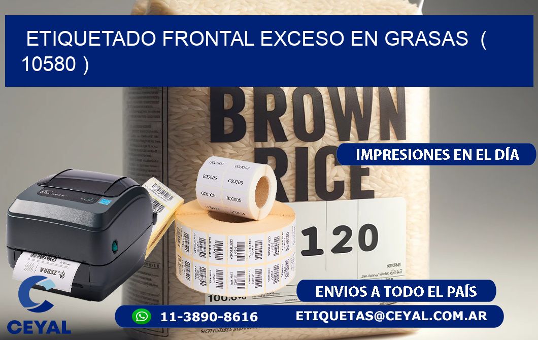 ETIQUETADO FRONTAL EXCESO EN GRASAS  ( 10580 )
