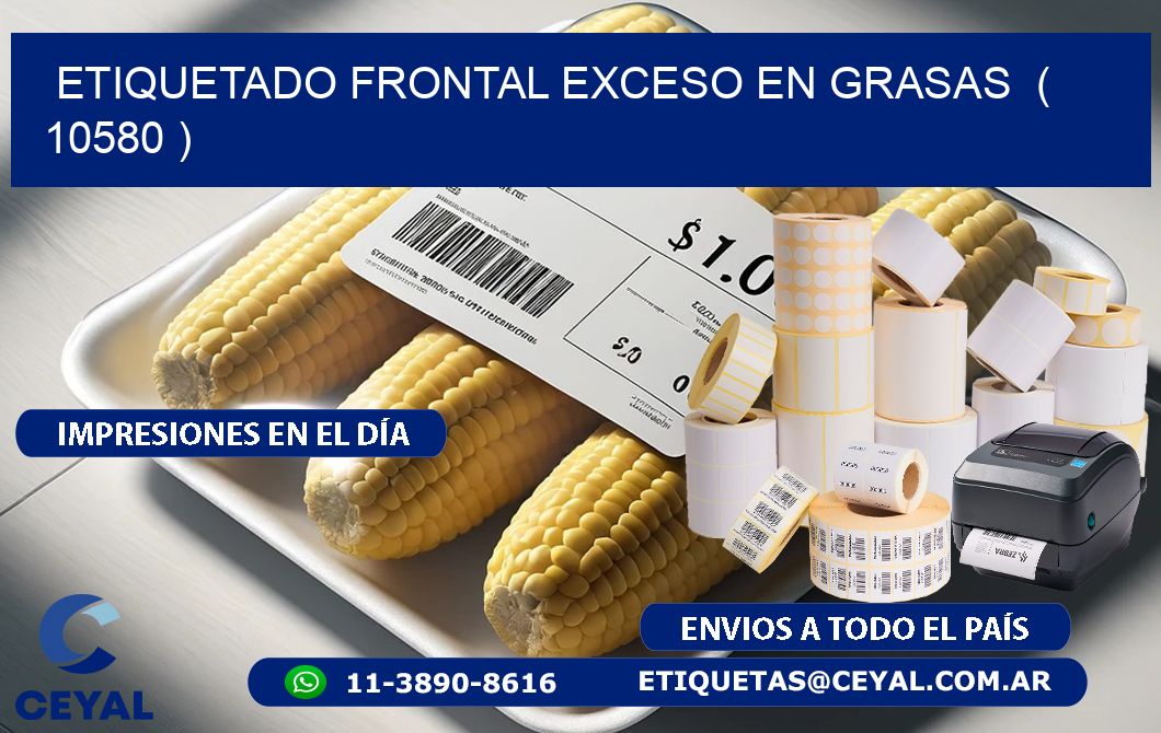 ETIQUETADO FRONTAL EXCESO EN GRASAS  ( 10580 )