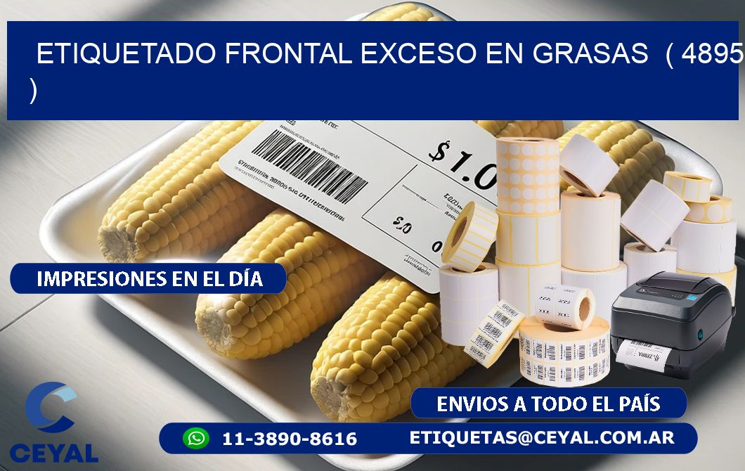 ETIQUETADO FRONTAL EXCESO EN GRASAS  ( 4895 )