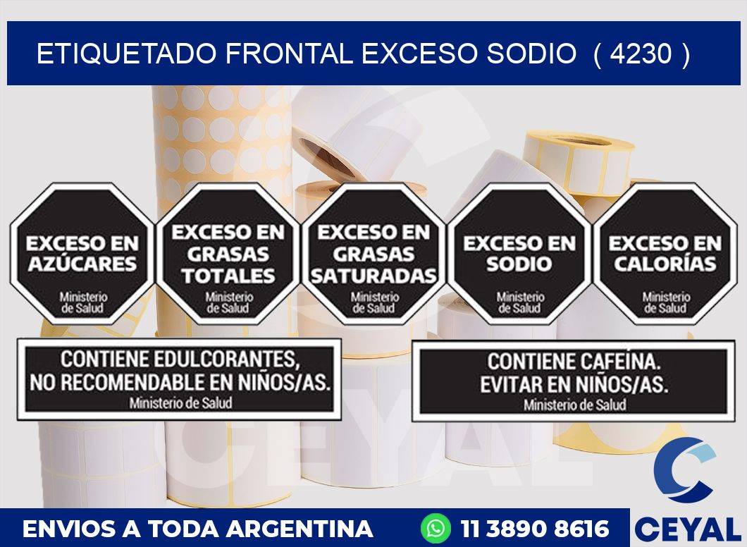 ETIQUETADO FRONTAL EXCESO SODIO  ( 4230 )
